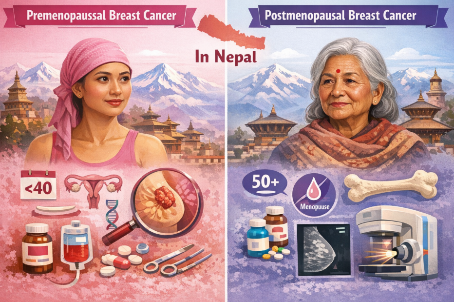 Premenopausal vs Postmenopausal Breast Cancer: Differences, Risks, and Treatment in Nepal 2 Premenopausal vs Postmenopausal Breast Cancer